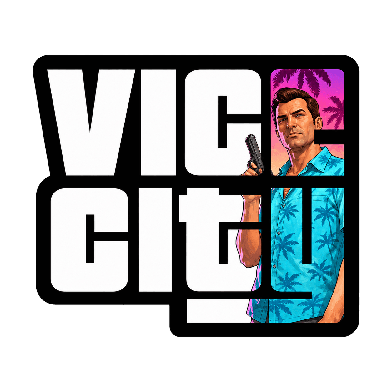 Vice City serverio logotipas